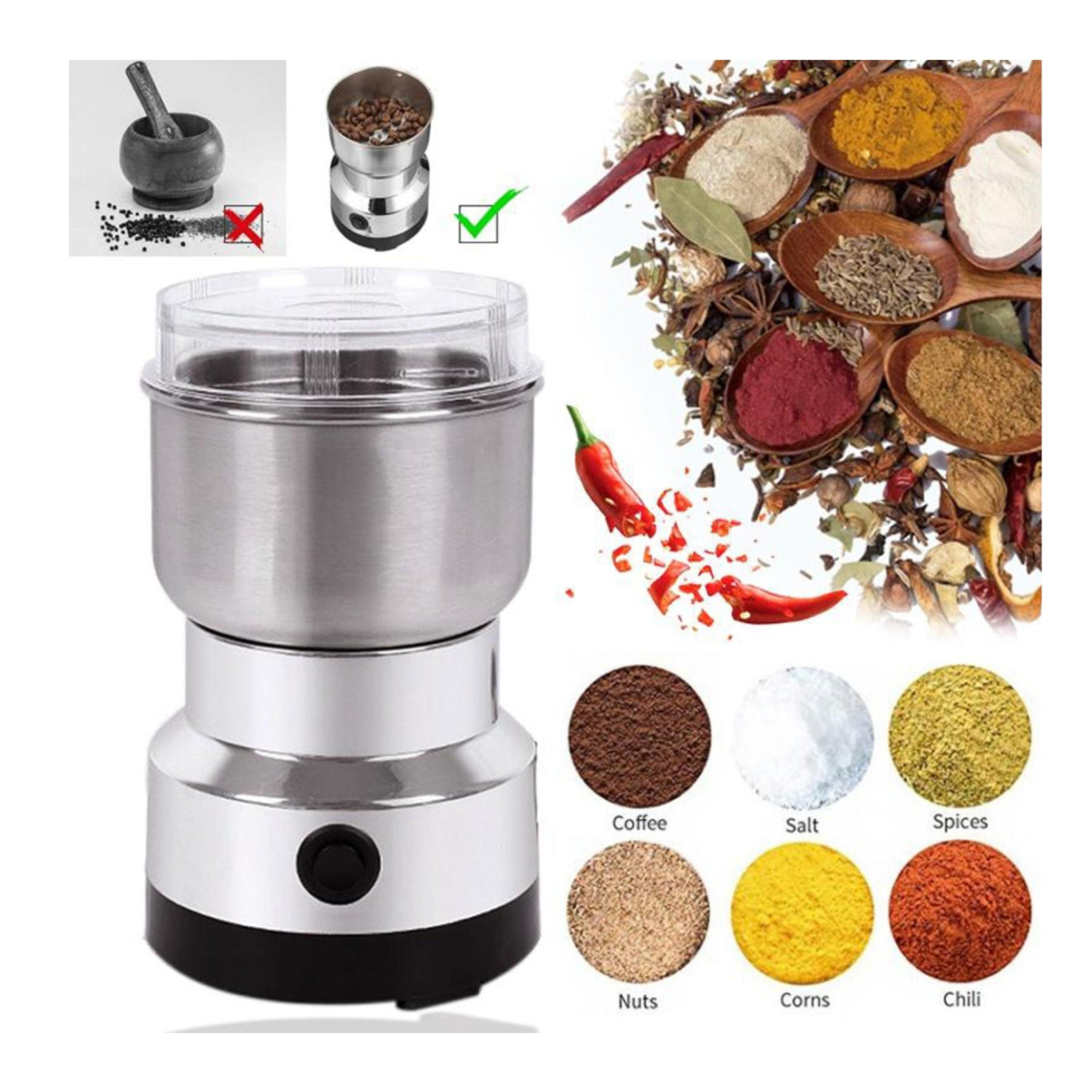 Moledor de grano en acero inoxidable - Nima