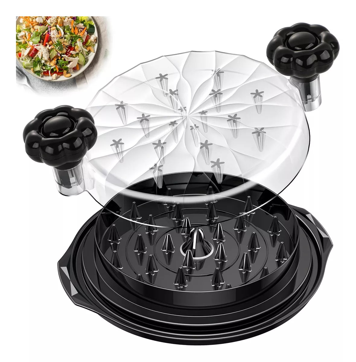 Triturador | Desmechador De Pollo Y Carne Tapa Transparente