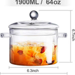 Olla Cacerola Transparente De Vidrio