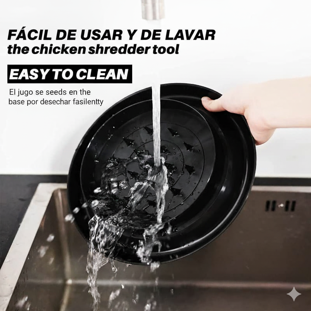 Triturador | Desmechador De Pollo Y Carne Tapa Transparente